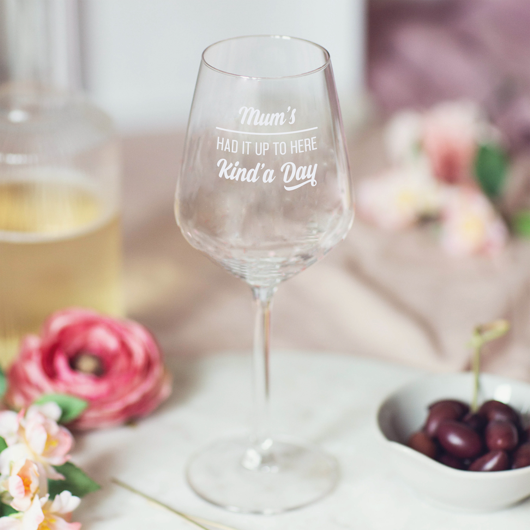 Personalised Had It Up To Here Wine Glass Becky Broome Becky Broome