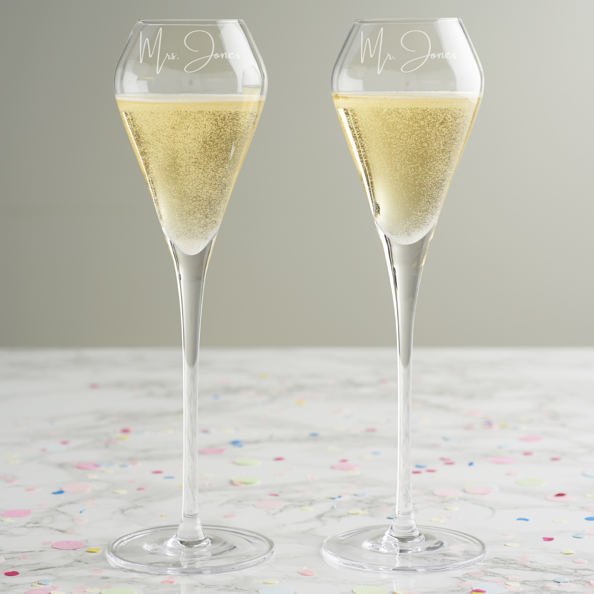 Personalised Tulip Champagne Flute Set For Couples Becky Broome Becky Broome